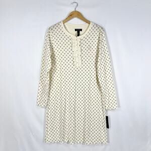 Lauren Ralph Lauren Women's Ditsy Floral Ruffle Henley Sleep Dress XL Yellow